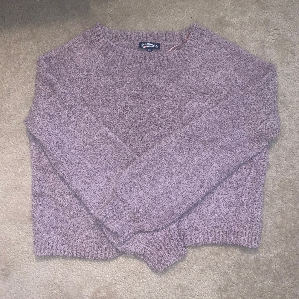 Purple crop sweater